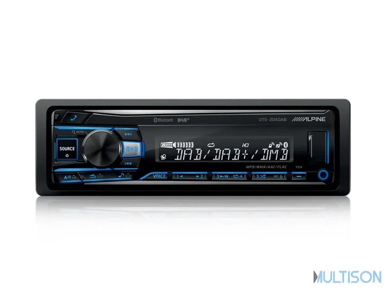 Alpine UTE-204DAB – Autoradio Numérique DAB+ avec Bluetooth