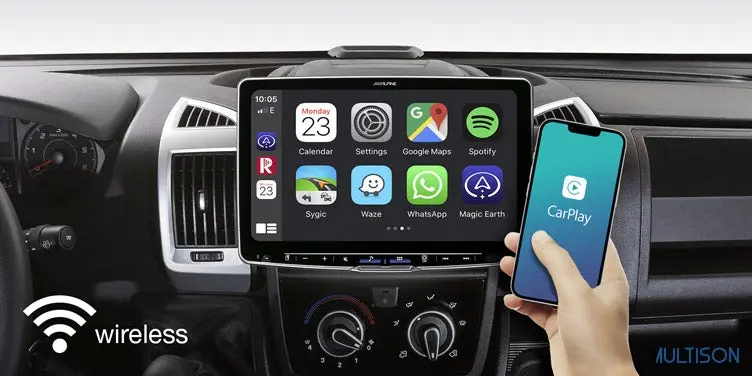 Alpine iLX-F115D – Autoradio 11 Pouces DAB+, Apple CarPlay sans fil et Android Auto