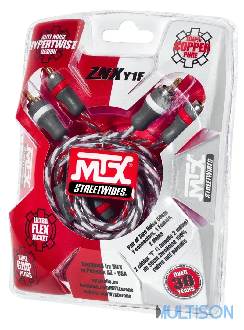 MTX ZNXY1F – Câble RCA "Y" 50 cm 1 femelle vers 2 mâles