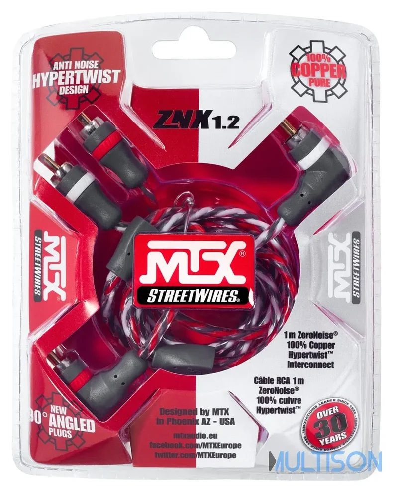 MTX ZNX1.2 – Câble RCA "ZeroNoise" 1 mètre