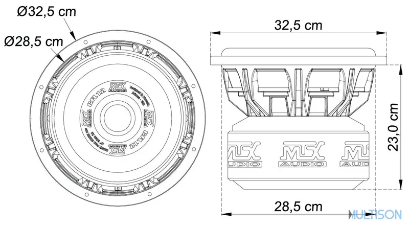 MTX RFL12 – Subwoofer 30cm 3000W RMS simple bobine 2Ω