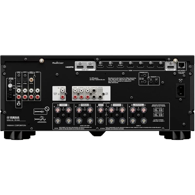 Récepteur AV cinéma maison 7.1 canaux, 7x110W, 8K, Zone B, Yamaha RXA4A