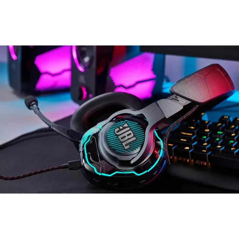 Casque gaming professionnel PC filaire USB, JBL Quantum One - Noir
