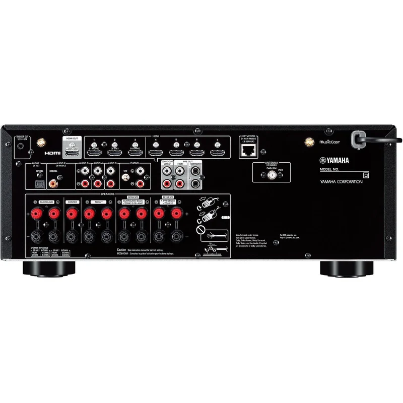 Récepteur AV cinéma maison 7.1 canaux, 7x100W, 8K, Zone B, Yamaha RXV6A