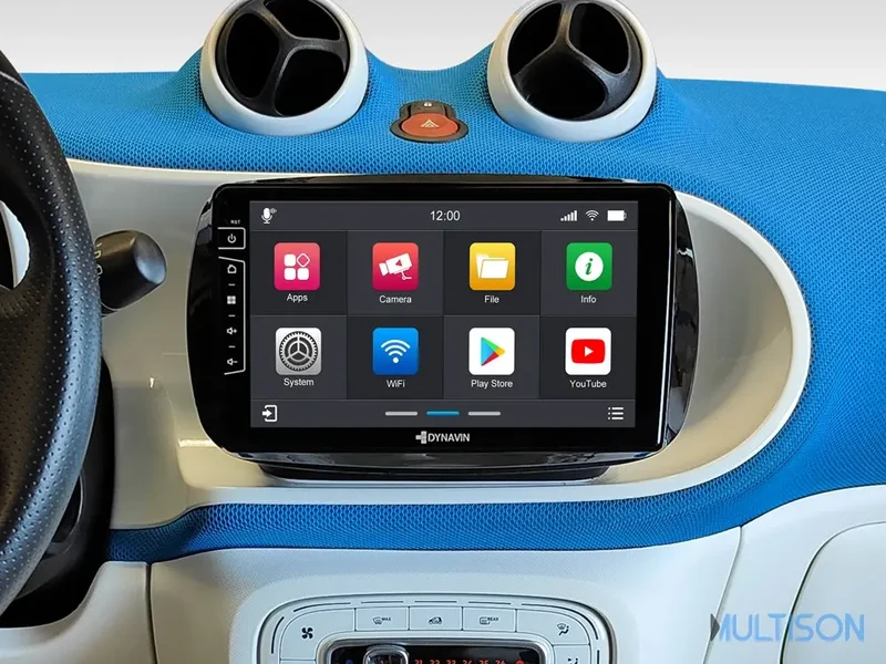 DYNAVIN D9-DF434 Premium – Autoradio Carplay Android 9 pouces pour Smart Fortwo (à partir de 2016)