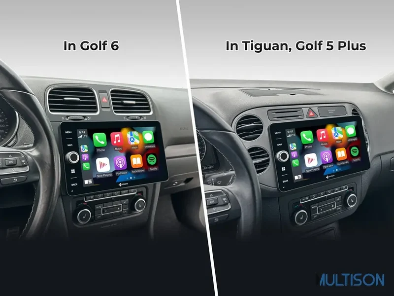DYNAVIN D9-V9W Premium Flex - Autoradio 9" Carplay pour VW Caddy, Golf 5 & Golf 6