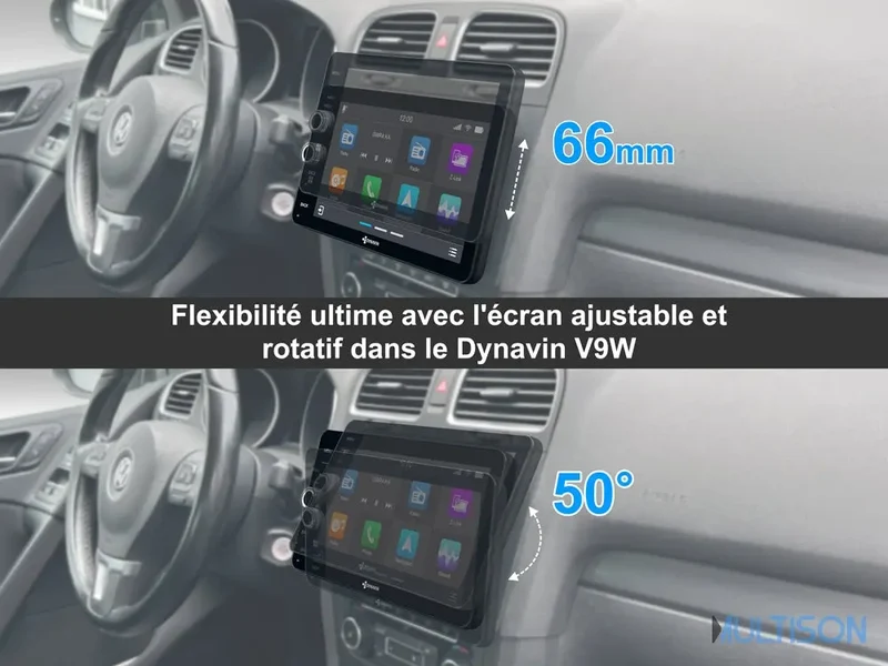 DYNAVIN D9-V9W Premium Flex - Autoradio 9" Carplay pour VW Caddy, Golf 5 & Golf 6