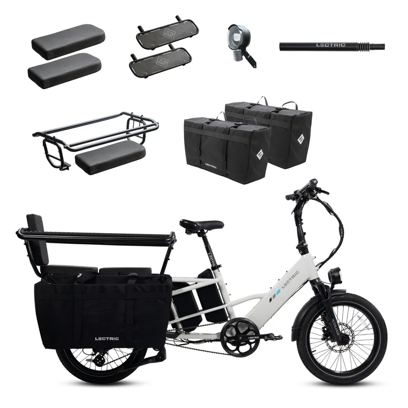 XPedition2 Stratus White Dual-Battery + FREE Running Boards, Cushions, Elite Headlight, Suspension Seat Post, Orbitor, XL Cargo Panniers ($744 Value)
