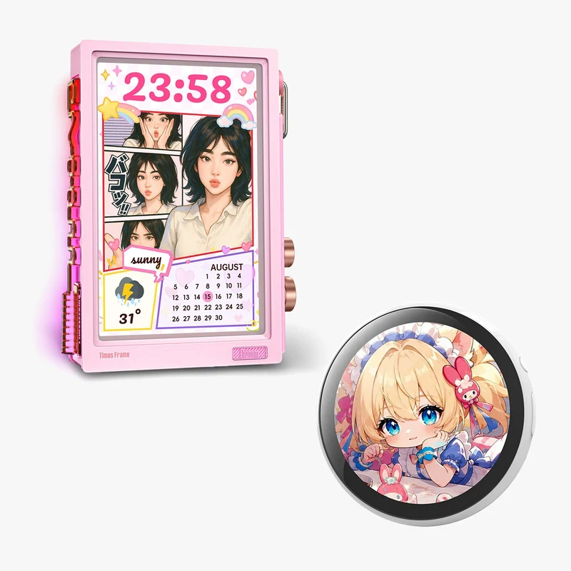 Divoom Emodo Pixel Badge + Times Frame Bundle