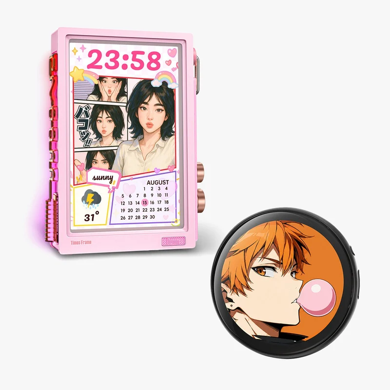 Divoom Emodo Pixel Badge + Times Frame Bundle