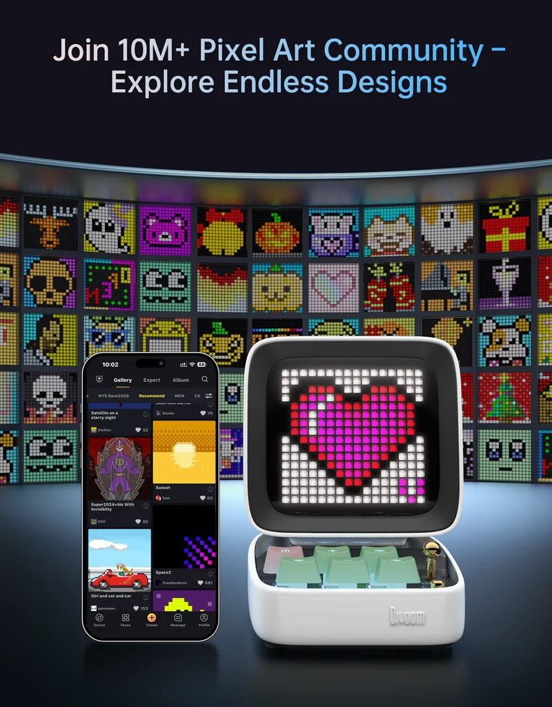 Divoom Pixoo-64Ⅱ + Ditoo-Pro Summer Pixel Art Bundle