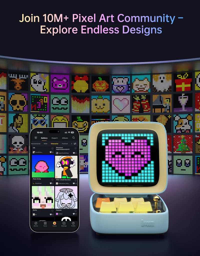 Divoom Pixoo-64Ⅱ + Ditoo-Pro Summer Pixel Art Bundle
