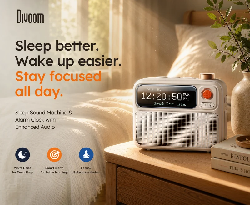 Divoom Tiivoo-2 + FlowToo Summer Audio Display Bundle