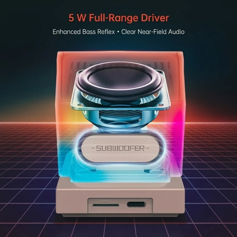 Divoom MiniToo Retro Pixel Bluetooth Speaker with DIY LED Display