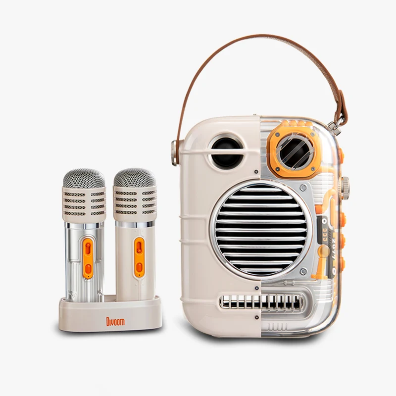 Divoom Spark-Pro Portable Bluetooth Karaoke Speaker with Dual Wireless Microphones