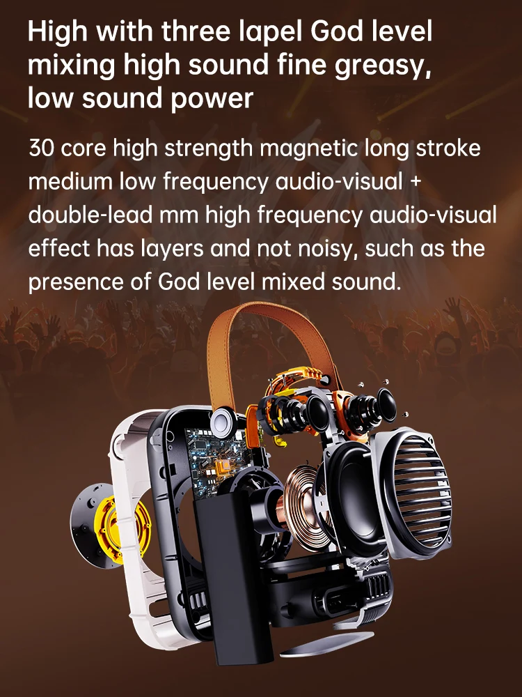 Divoom Spark-Pro Portable Bluetooth Karaoke Speaker with Dual Wireless Microphones