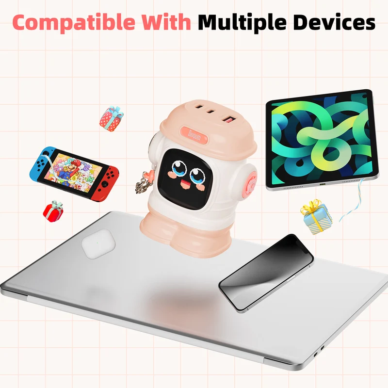 Divoom Dipow-65W Multi-Socket Fast Charger with Pixel Display