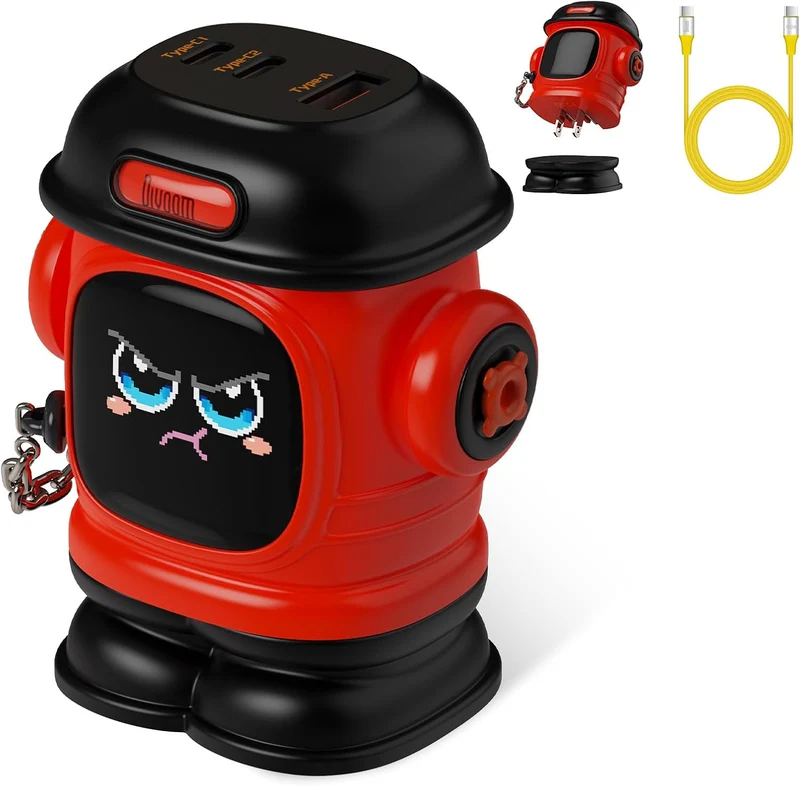 Divoom Dipow-65W Multi-Socket Fast Charger with Pixel Display