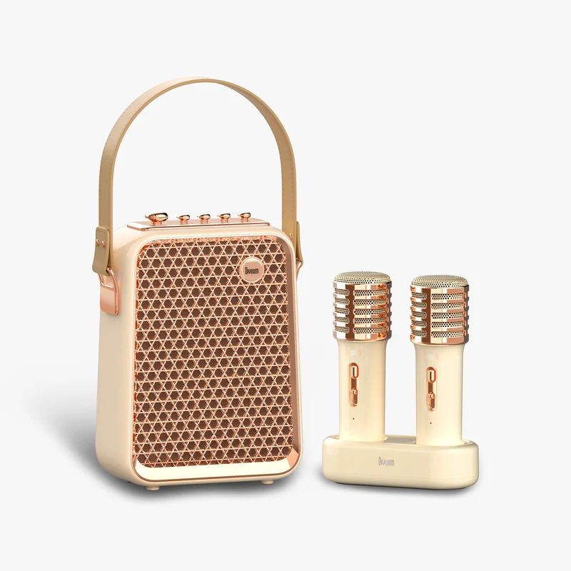 Divoom Songbird-HQ Portable Karaoke Bluetooth Speaker with Dual Wireless Microphones