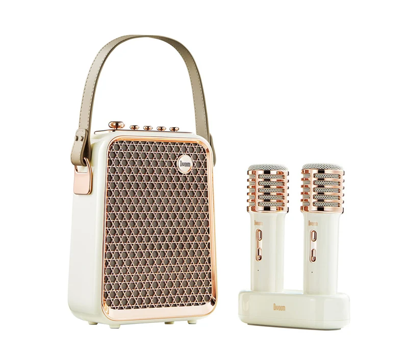 Divoom Songbird-HQ Portable Karaoke Bluetooth Speaker with Dual Wireless Microphones