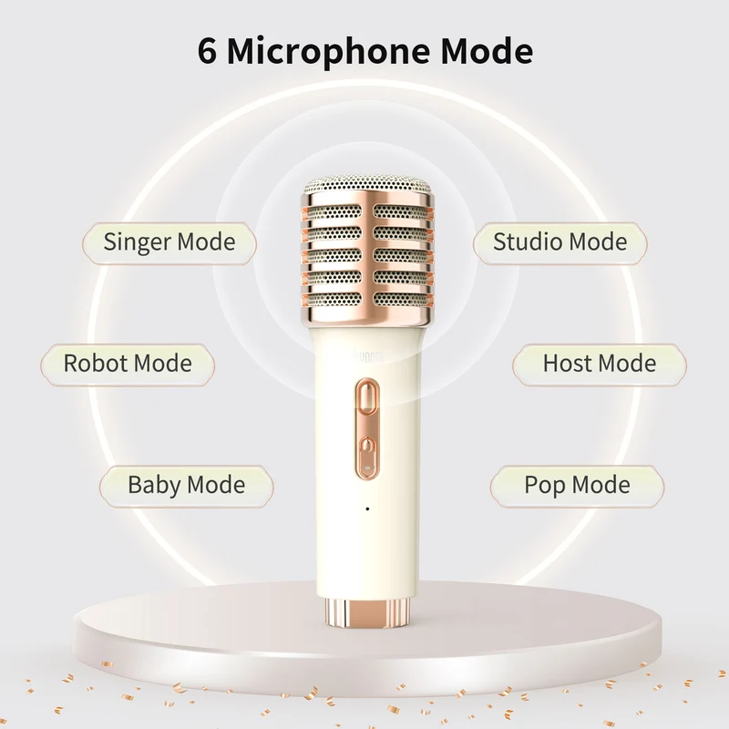 Divoom Songbird-HQ Portable Karaoke Bluetooth Speaker with Dual Wireless Microphones