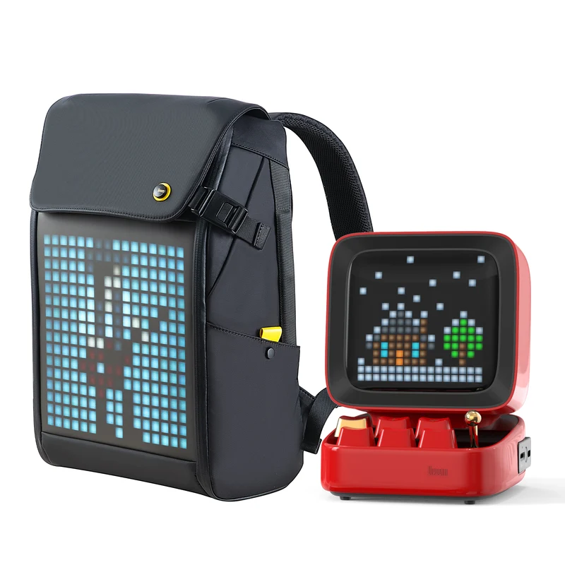 Divoom Ditoo Plus & Pixoo M LED Backpack Pixel Art Bundle