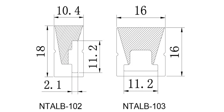 Profilé de silicone NTALB-102 pour ruban DEL lumineux 5 mètres