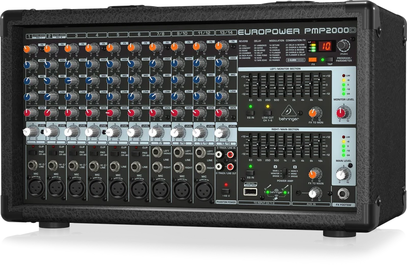 Behringer PMP2000D 14-channel 2000W Powered Mixer - OPEN BOX