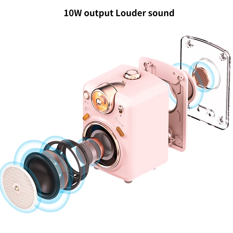 Divoom Fairy-OK Retro Mini Karaoke Speaker with Wireless Microphone