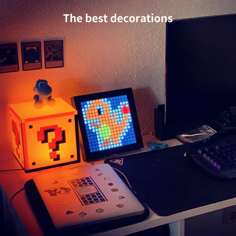Divoom Pixoo 16x16 Pixel Art LED Display for Gaming Room Decor
