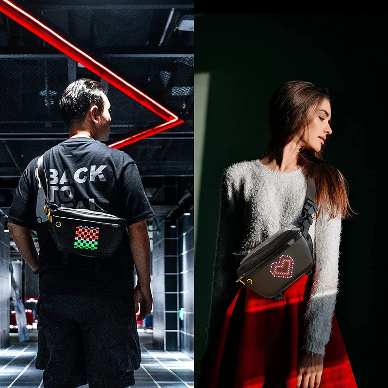 Divoom Pixoo Sling Bag with Pixel Art LED Display Panel