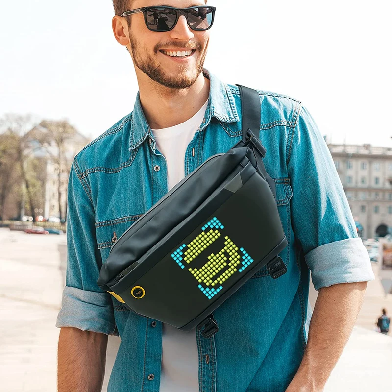 Divoom Pixoo Sling Bag with Pixel Art LED Display Panel