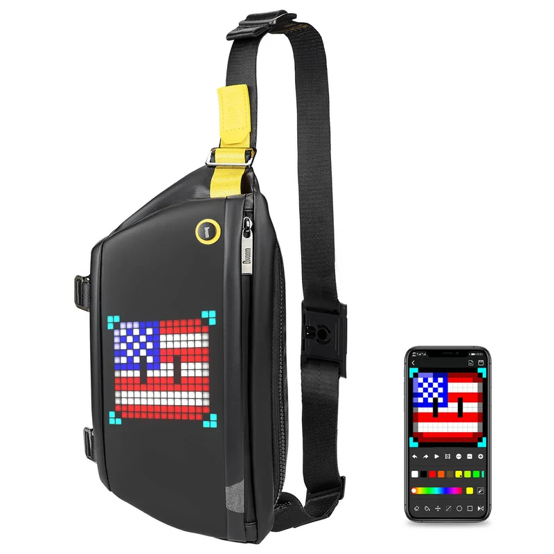 Divoom Pixoo Sling Bag with Pixel Art LED Display Panel