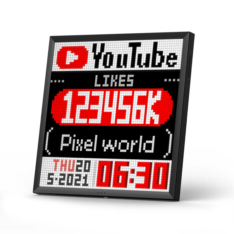 Divoom Pixoo-64Ⅱ WiFi 64x64 Pixel Art LED Display & Social Media Counter
