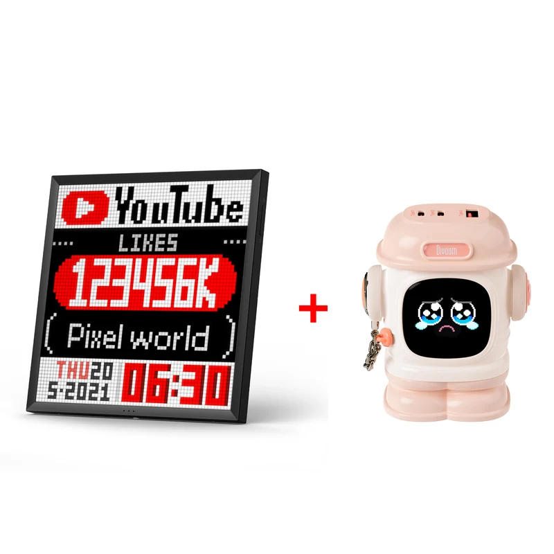 Divoom Pixoo-64Ⅱ WiFi 64x64 Pixel Art LED Display & Social Media Counter