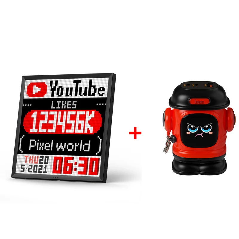 Divoom Pixoo-64Ⅱ WiFi 64x64 Pixel Art LED Display & Social Media Counter