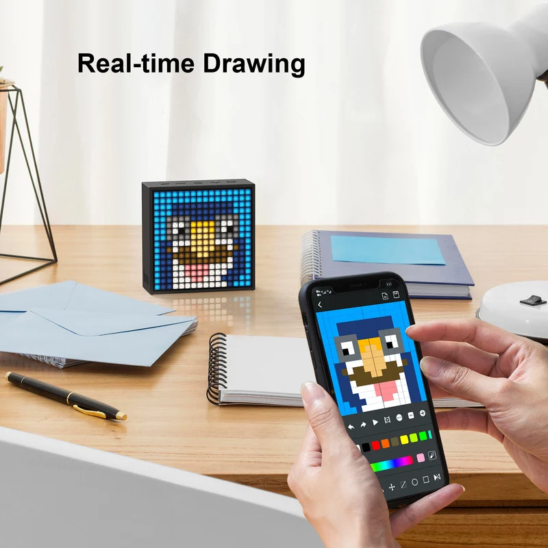 Divoom Timebox-Evo Pixel Art Bluetooth Speaker with 16x16 DIY LED Display