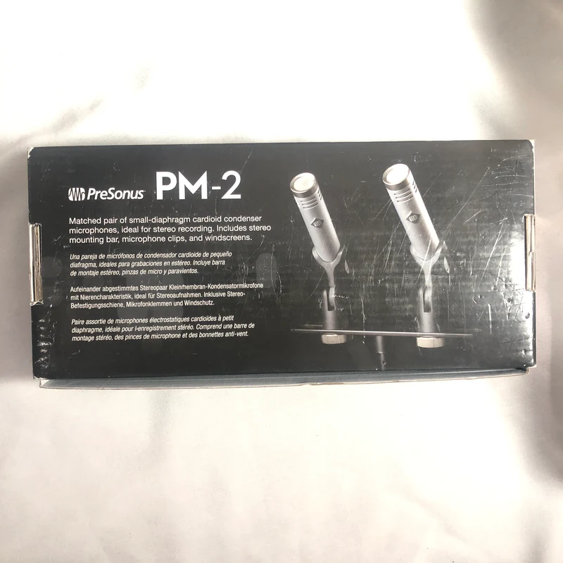 PreSonus PM-2 Stereo Pair of Small-Diaphragm Cardioid Condenser Microphones
