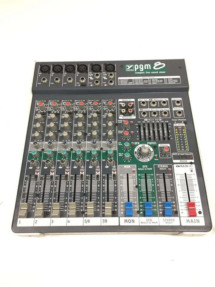 Yorkville Sound PGM8 Compact 8-Channel Live Sound Mixer with Built-In Digital Effects #2639 - USED