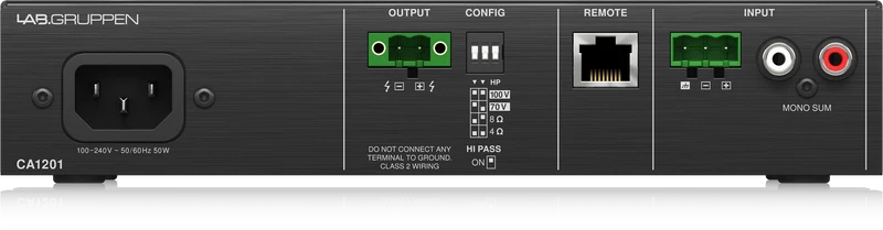 Lab Gruppen CA1201 120W Commercial Amplifier with Energy Star Certification - DEMO