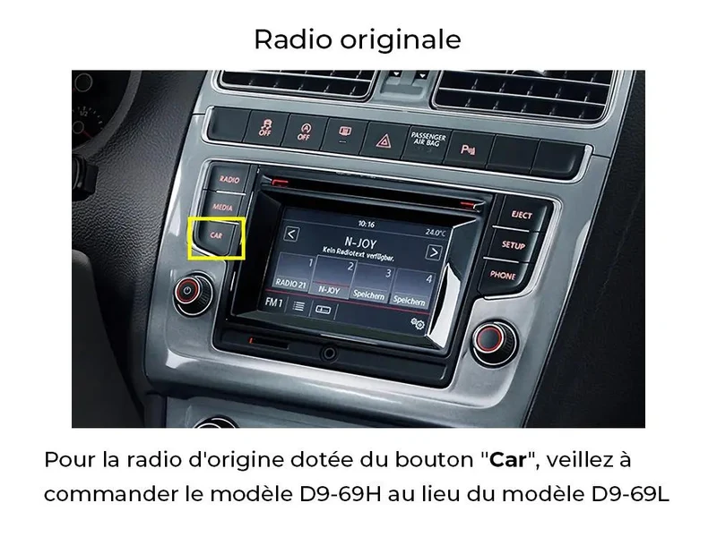 DYNAVIN D9-69L Premium Flex - Autoradio Android Carplay pour VW Polo 6R