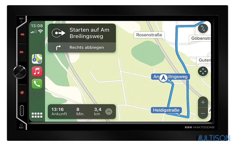 ESX VMX700DAB - Autoradio 2-DIN avec Écran 7 Pouces Carplay Android Auto