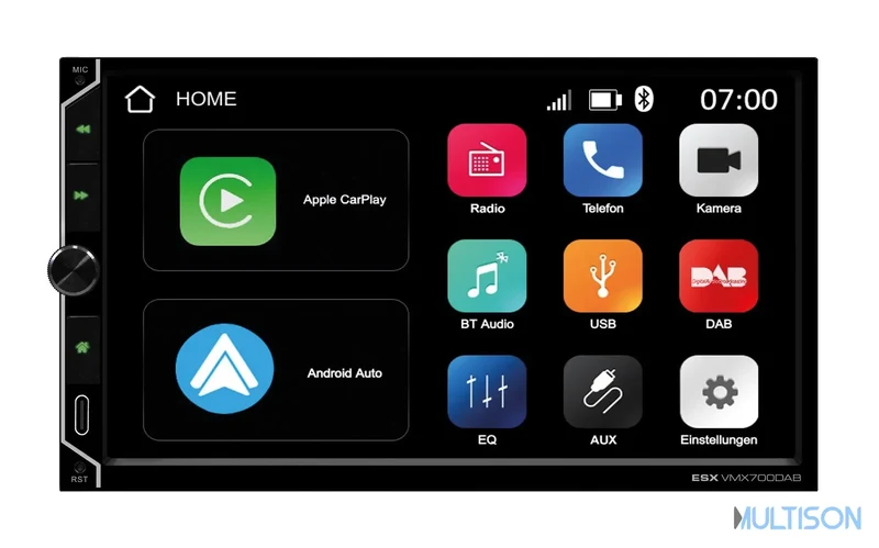 ESX VMX700DAB - Autoradio 2-DIN avec Écran 7 Pouces Carplay Android Auto