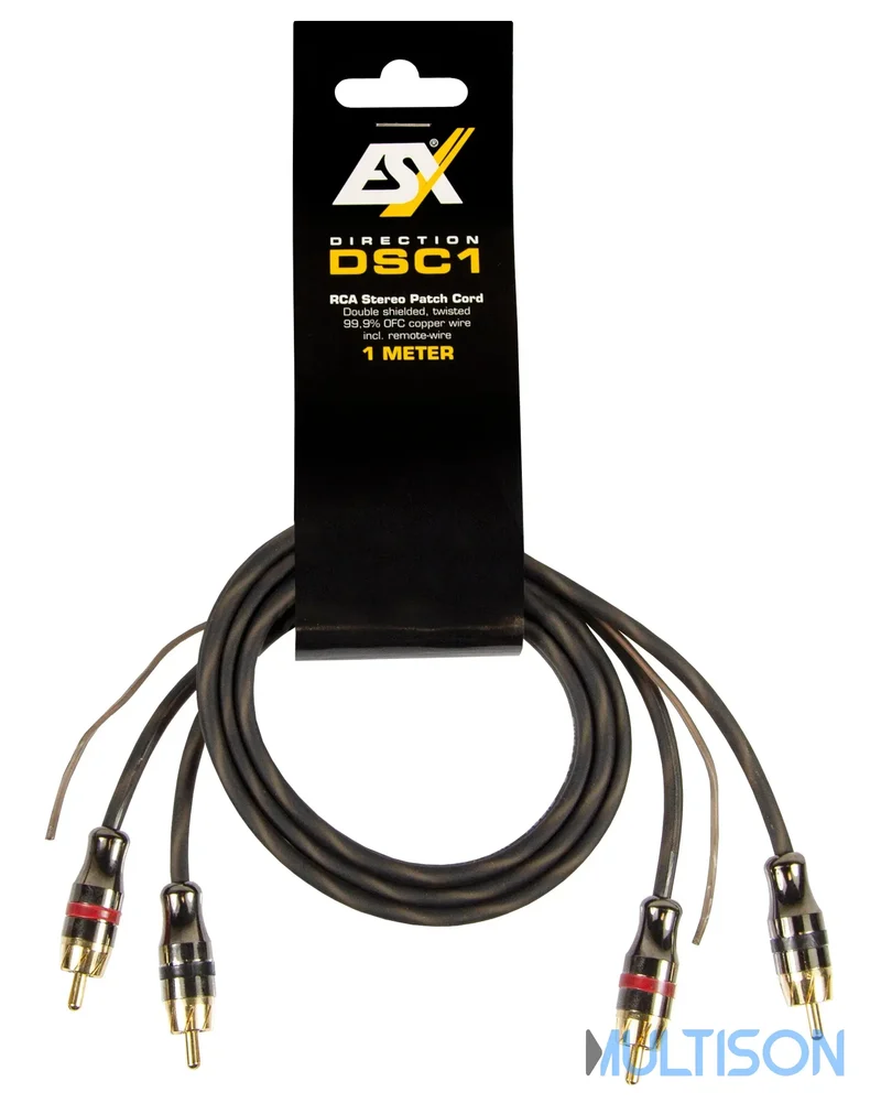 ESX DSC1 - Câble RCA Stéréo Haute Qualité avec Fil de Commande