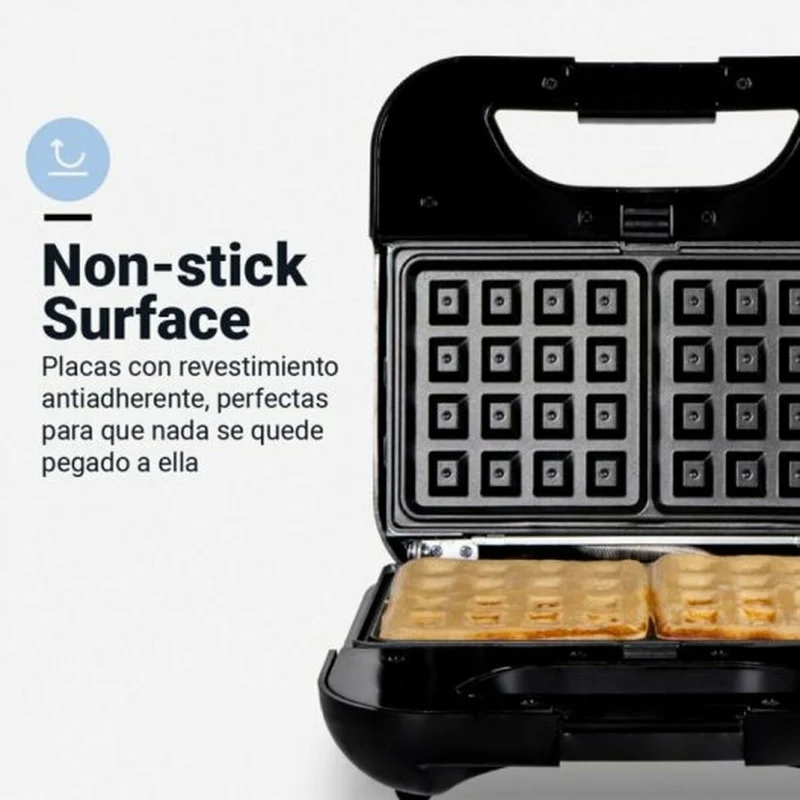Machine à sandwich universelle bleue 700 W noire