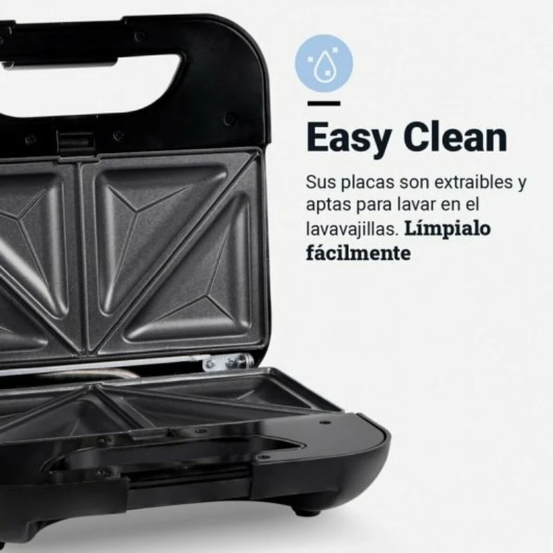 Machine à sandwich universelle bleue 700 W noire