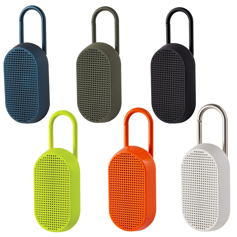 LEXON (レクソン) MINO T カラビナ付きBluetoothスピーカー 防水IPX4 USB-C充電 ハンズフリー通話可能 自撮りボタン