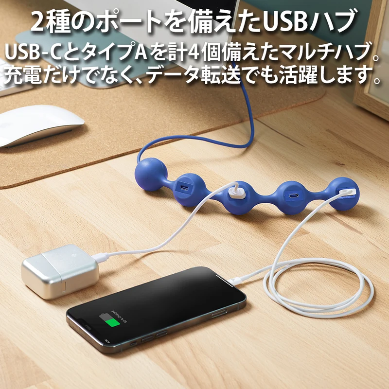 LEXON (レクソン) PEAS HUB2 4個口ハブ 2×USB・2×USB-C