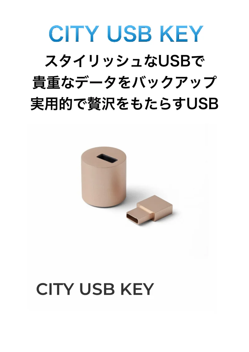 LEXON (レクソン) CITY USB KEY アルミニウム製 スタンド式USBキー 32GB エレガントなアルミニウム素材