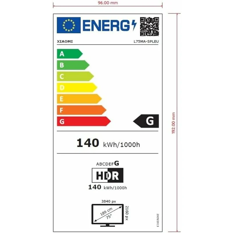 Téléviseur intelligent Xiaomi MINILED 2025 LED 4K Ultra HD 75"